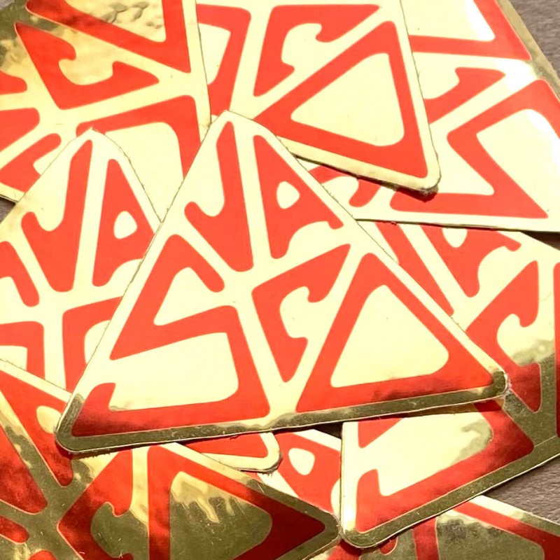 Gold Custom Stickers Gold Adhesive Die Cut printing online